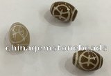 DZI308 10*14mm drum tibetan agate dzi beads wholesale