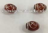 DZI318 10*14mm drum tibetan agate dzi beads wholesale