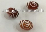 DZI321 10*14mm drum tibetan agate dzi beads wholesale