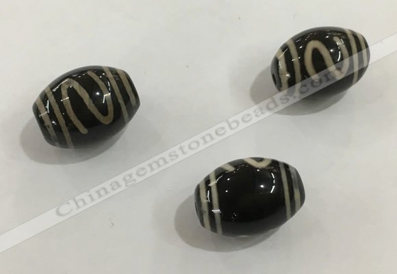 DZI344 10*14mm drum tibetan agate dzi beads wholesale