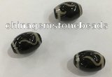 DZI347 10*14mm drum tibetan agate dzi beads wholesale