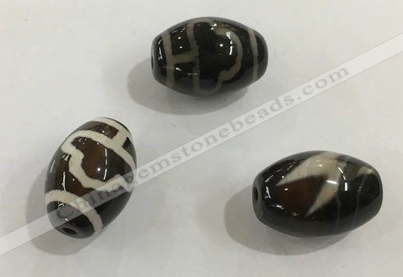 DZI359 10*14mm drum tibetan agate dzi beads wholesale