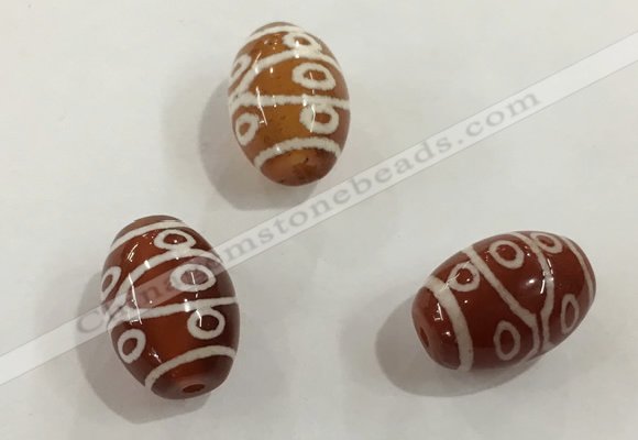 DZI374 10*14mm drum tibetan agate dzi beads wholesale