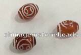 DZI377 10*14mm drum tibetan agate dzi beads wholesale