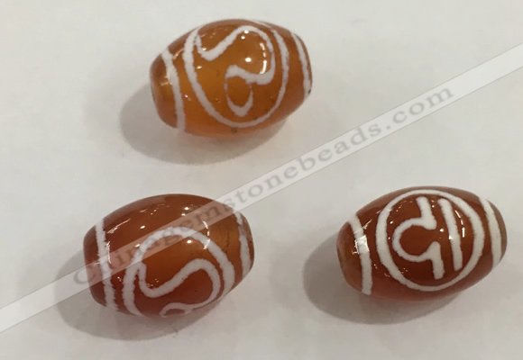 DZI378 10*14mm drum tibetan agate dzi beads wholesale