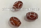 DZI379 10*14mm drum tibetan agate dzi beads wholesale