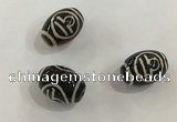 DZI414 10*14mm drum tibetan agate dzi beads wholesale