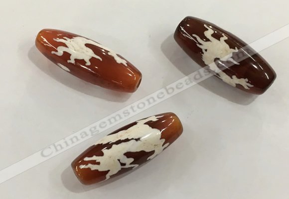 DZI422 10*28mm drum tibetan agate dzi beads wholesale