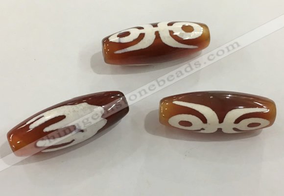 DZI424 10*28mm drum tibetan agate dzi beads wholesale