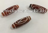 DZI439 10*30mm drum tibetan agate dzi beads wholesale