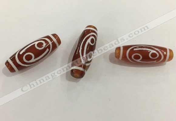 DZI441 10*30mm drum tibetan agate dzi beads wholesale