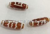 DZI448 10*30mm drum tibetan agate dzi beads wholesale