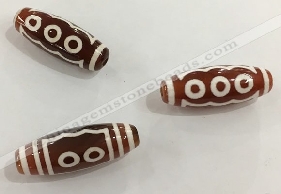 DZI450 10*30mm drum tibetan agate dzi beads wholesale