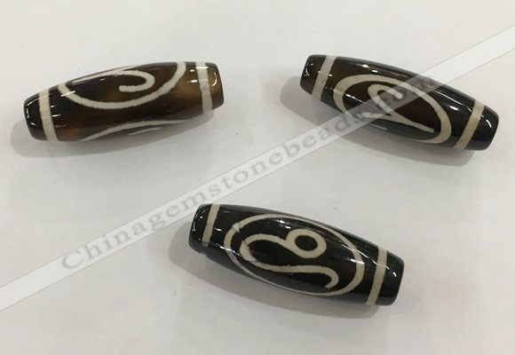 DZI465 10*30mm drum tibetan agate dzi beads wholesale