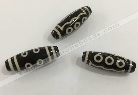 DZI471 10*30mm drum tibetan agate dzi beads wholesale