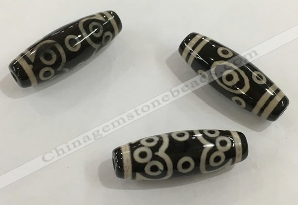 DZI490 10*30mm drum tibetan agate dzi beads wholesale