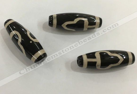 DZI510 10*30mm drum tibetan agate dzi beads wholesale