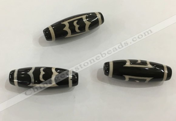 DZI513 10*30mm drum tibetan agate dzi beads wholesale