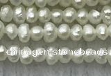 FWP02 14.5 inches 1.5mm - 1.8mm potato white freshwater pearl strands