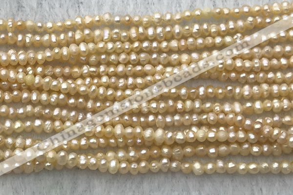 FWP06 14.5 inches 2mm - 2.5mm potato pink freshwater pearl strands