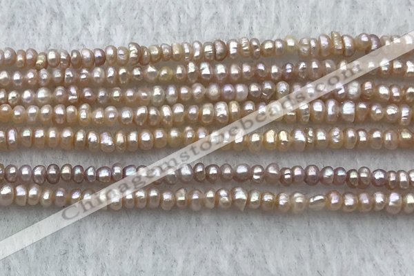 FWP10 14.5 inches 2.5mm - 3mm potato light purple freshwater pearl strands