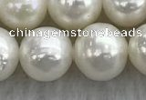 FWP102 15 inches 9mm - 10mm potato white freshwater pearl strands