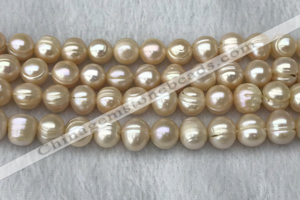 FWP111 15 inches 10mm - 11mm potato pink freshwater pearl strands