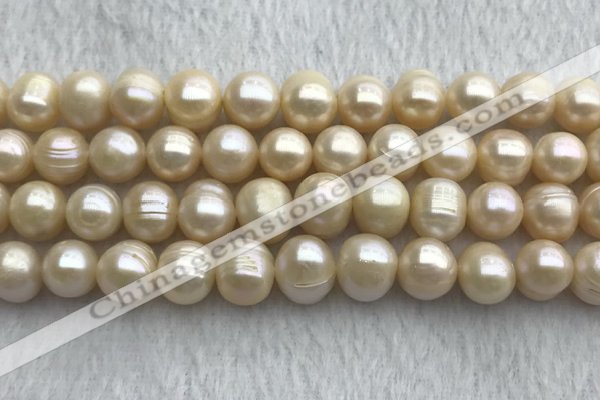 FWP113 15 inches 10mm - 11mm potato pink freshwater pearl strands