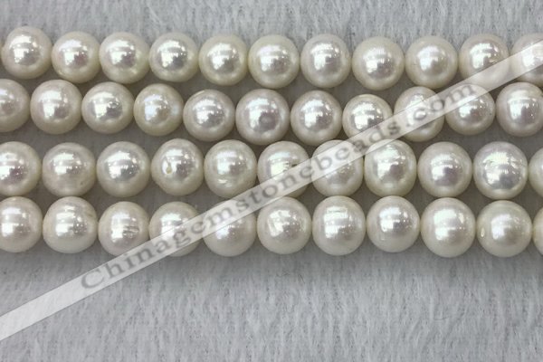 FWP118 15 inches 10mm - 11mm potato white freshwater pearl strands