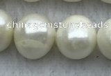 FWP124 15 inches 11mm - 12mm potato white freshwater pearl strands