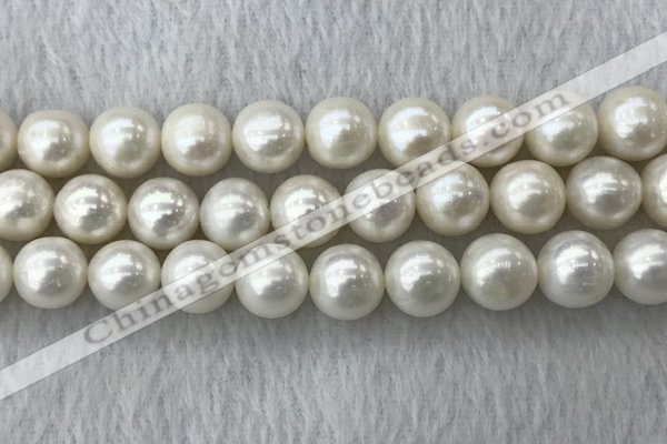 FWP126 15 inches 11mm - 12mm potato white freshwater pearl strands