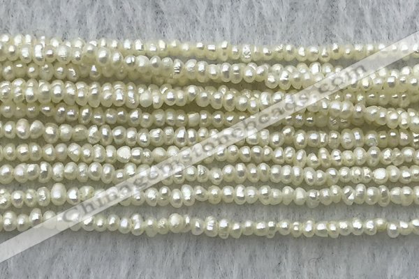 FWP14 14.5 inches 1.8mm potato white freshwater pearl strands