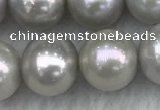 FWP143 15 inches 8mm - 9mm potato grey freshwater pearl strands