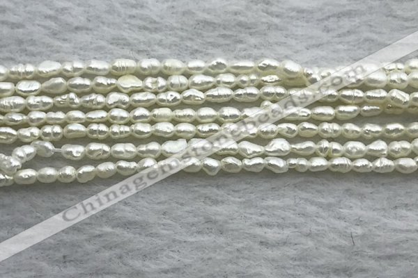 FWP150 14.5 inches 1.8mm - 2mm rice white freshwater pearl strands