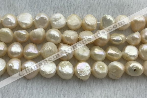 FWP255 15 inches 11mm - 12mm baroque pink freshwater pearl strands