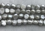 FWP256 15 inches 11mm - 12mm baroque grey freshwater pearl strands