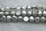 FWP262 15 inches 11mm - 12mm baroque grey freshwater pearl strands