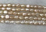FWP275 15 inches 6mm - 7mm baroque pink freshwater pearl strands