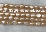 FWP280 15 inches 7mm - 8mm baroque pink freshwater pearl strands