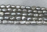 FWP281 15 inches 7mm - 8mm baroque grey freshwater pearl strands