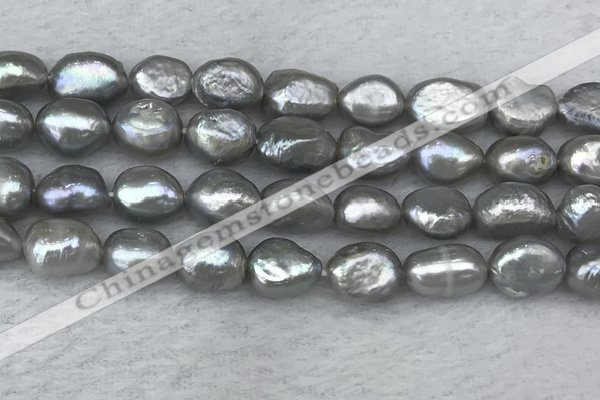 FWP287 15 inches 9mm - 10mm baroque grey freshwater pearl strands