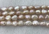 FWP291 15 inches 10mm - 11mm baroque purple freshwater pearl strands