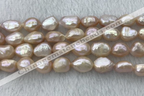 FWP291 15 inches 10mm - 11mm baroque purple freshwater pearl strands