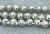 FWP360 15 inches 11mm - 12mm baroque freshwater nucleated pearl beads