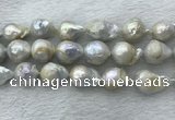 FWP362 15 inches 15mm - 18mm baroque freshwater nucleated pearl beads