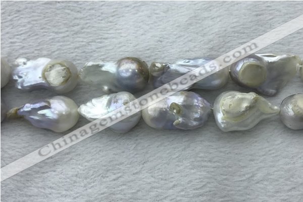 FWP364 15 inches 20mm - 22mm baroque freshwater nucleated pearl beads