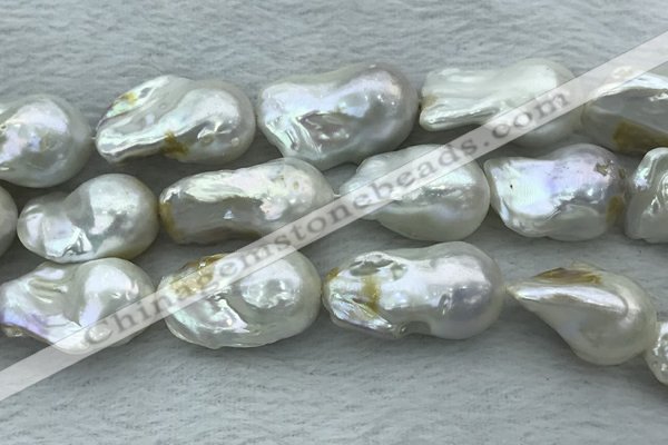 FWP368 15 inches 18mm - 22mm baroque freshwater nucleated pearl beads