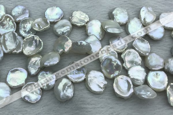 FWP376 Top-drilled 15mm - 18mm keshi freshwater pearl beads