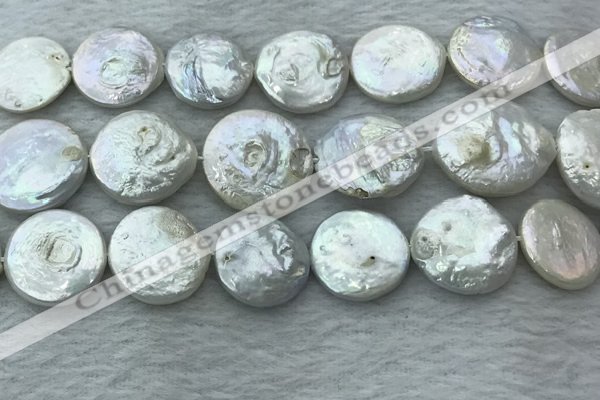 FWP381 15 inches 18mm - 20mm coin freshwater pearl beads