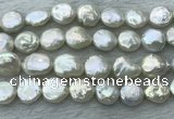 FWP386 15 inches 12mm - 13mm coin freshwater pearl beads